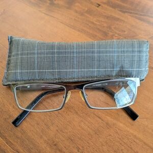 Stylish Rectangular Glasses +1.50 with Case